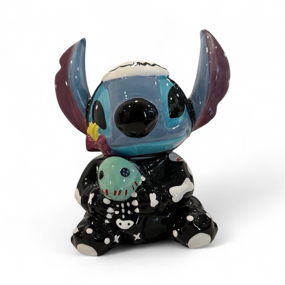 Disney Stitch Skeleton Costume & Scrump Halloween Canister